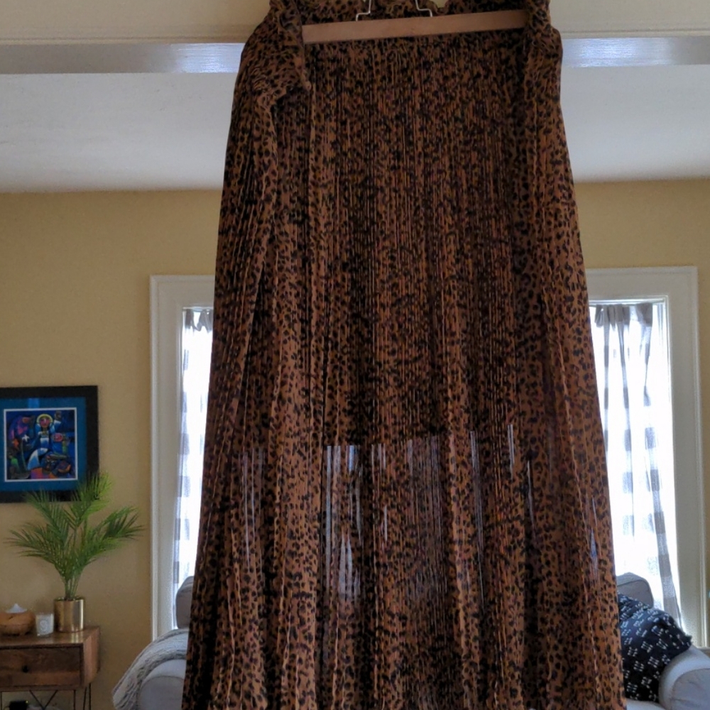 Leopard print Midi skirt